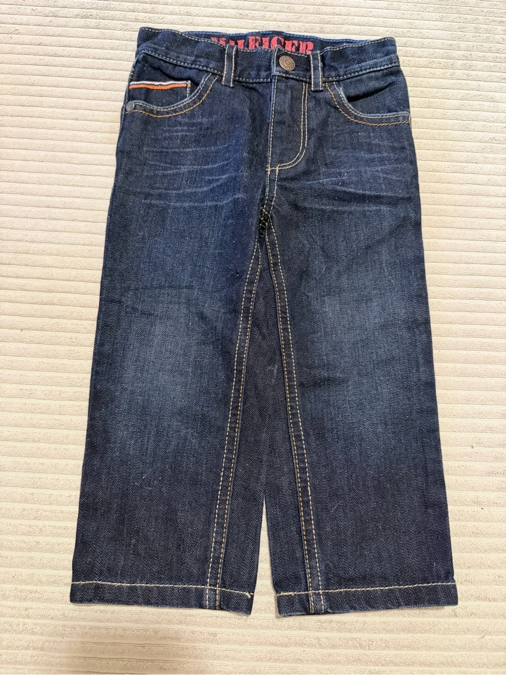 Tommy Hilfiger Dark Indigo Kids Jeans with Flag Tab